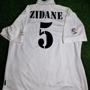 Zidane Real Madrid DEBUT CENTENARY SEASON 2001 2002 Soccer Jersey Shirt XL